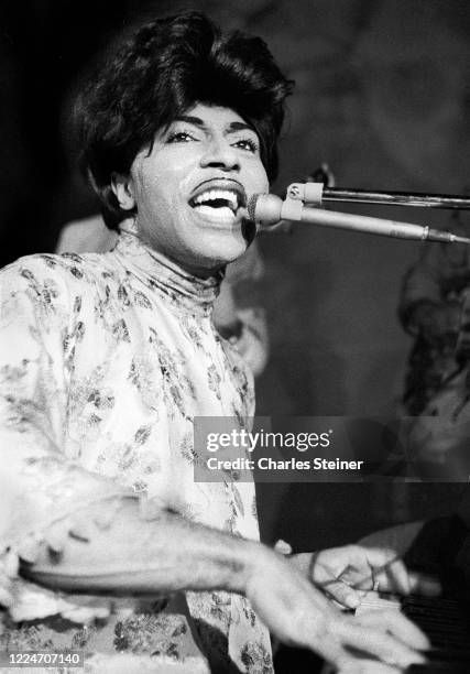 Little Richard playing at the Boston Tea Party rock club. Richard was born Richard Wayne Penniman. (Photo by Charles Steiner/Getty Images