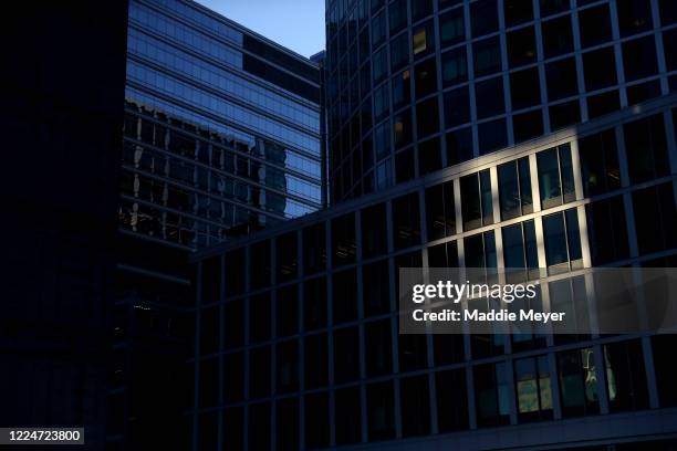 Beautiful view of Boston High-Rise Buildings With Rooftop Amenities