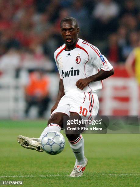 Clarence Seedorf of AC Milan in action during the UEFA Champions League final between AC Milan and Liverpool at the Olympic Stadium on May 23, 2007...