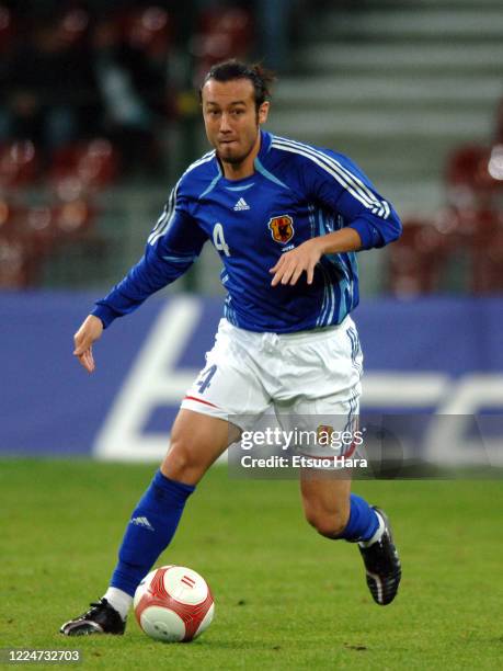 Marcus Tulio Tanaka of Japan in action during the international friendly match between Switzerland and Japan at the Hypo Group Arena on September 11,...