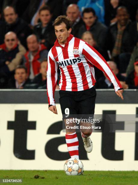 Danko Lazovic of PSV Eindhoven in action during the UEFA Champions League Group G match between PSV Eindhoven and Fenerbahce at the Philips Stadion...