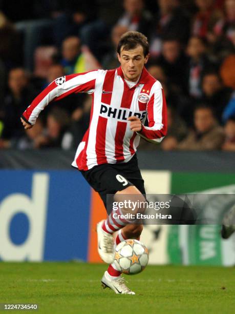 Danko Lazovic of PSV Eindhoven in action during the UEFA Champions League Group G match between PSV Eindhoven and Fenerbahce at the Philips Stadion...