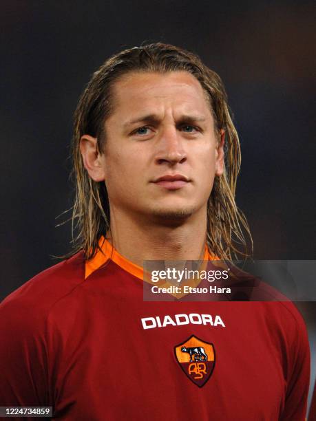 Philippe Mexes of AS Roma is seen prior to the UEFA Champions League Quarter Final first leg match between AS Roma and Manchester United at the...