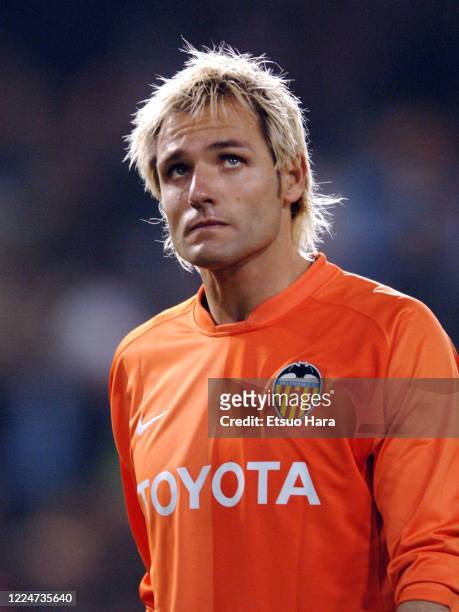 Santiago Canizares of Valencia is seen during the UEFA Champions League Quarter Final second leg match between Valencia and Chelsea at the Estadio de...