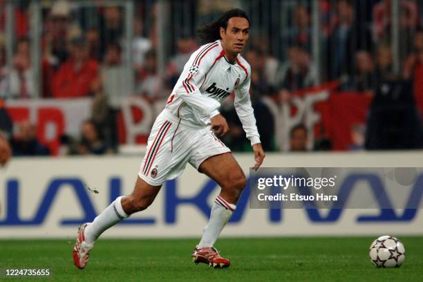 Alessandro Nesta of AC Milan in action during the UEFA Champions League Quarter Final second leg match between Bayern Munich and AC Milan at the...
