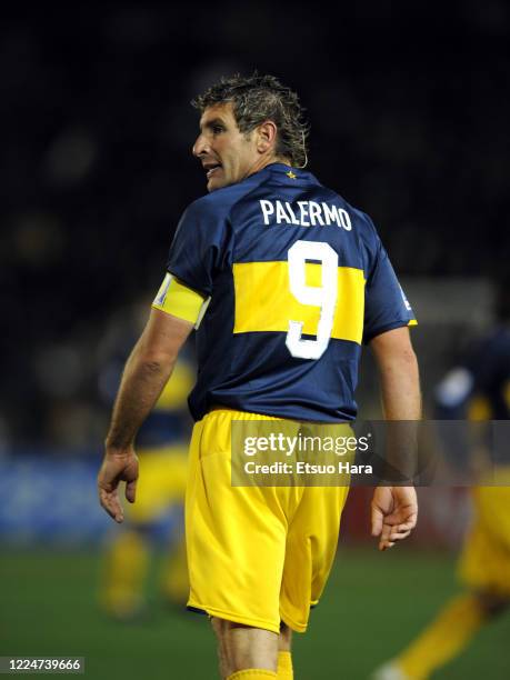 Martin Palermo of Boca Juniors is seen during the FIFA Club World Cup semi final match between Etoile du Sahel and Boca Juniors at the National...