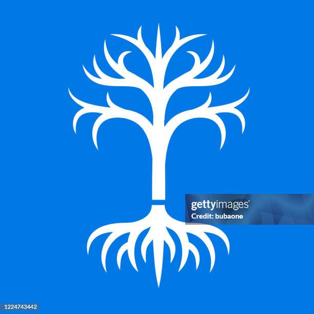 tree icon - roots underground stock illustrations