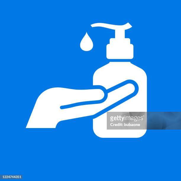 sanitizer liquid hand soap icon - hand sanitiser stock illustrations