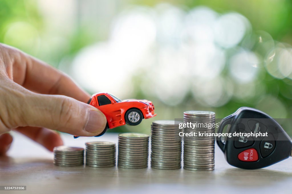 Car loan,money,car insurance concept