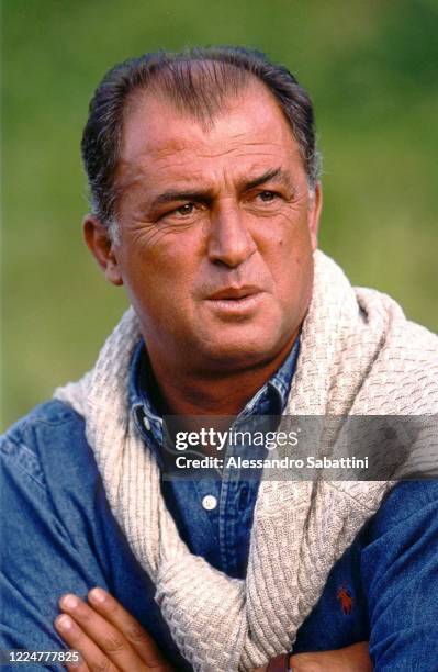 Fatih Terim head coach of ACF Fiorentina poses for photo during the Serie A 2000-01.