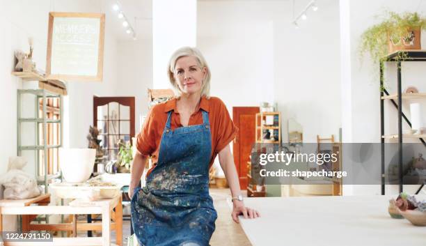 i created the job of my dreams - artist studio portrait stock pictures, royalty-free photos & images