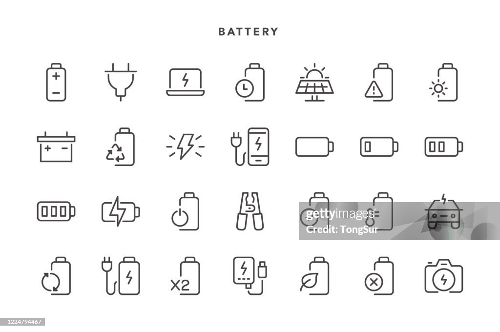 Batterie-Symbole
