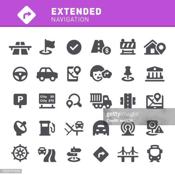 navigation icons - traffic camera stock illustrations