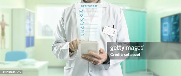 healthcare digital signature - checklist concept stock pictures, royalty-free photos & images