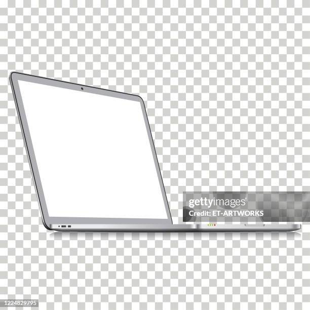 Computer Side View Vector 520 Laptop Vector Side View High Res Illustrations - Getty Images