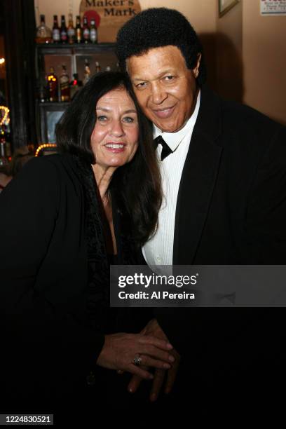 Musician Chubby Checker appears in a photo with his wife, Catharina Lodders, when he performs with a full band at The Cutting Room on March 6 in New...