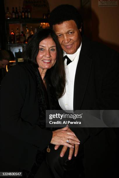 Musician Chubby Checker appears in a photo with his wife, Catharina Lodders, when he performs with a full band at The Cutting Room on March 6 in New...