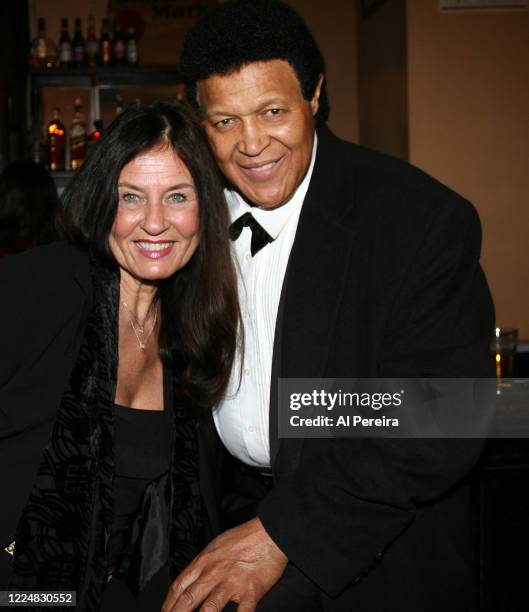 Musician Chubby Checker appears in a photo with his wife, Catharina Lodders, when he performs with a full band at The Cutting Room on March 6 in New...