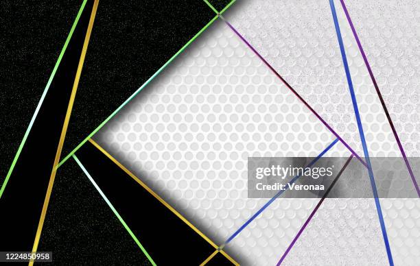 abstract futuristic black plate with marble slabs and colorful lines on white metallic circle mesh. - engineering office background stock illustrations