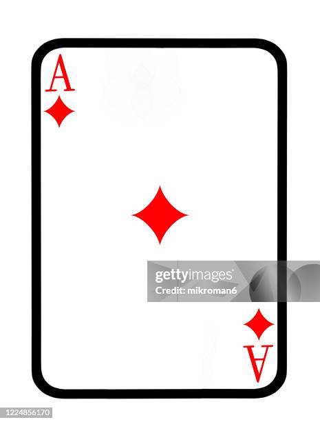 ace of diamonds playing card - ace of diamonds stock pictures, royalty-free photos & images