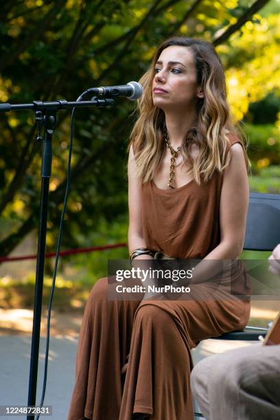 Jazz singer Veronica Ferreiro during their performance at the first edition of Jazz Palacio Real in Madrid. July 4, 2020 spain