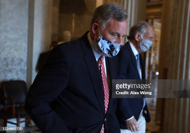 Sen. Richard Burr , Chairman of Senate Select Committee on Intelligence, leaves after a vote at the U.S. Capitol May 14, 2020 in Washington, DC. Sen....