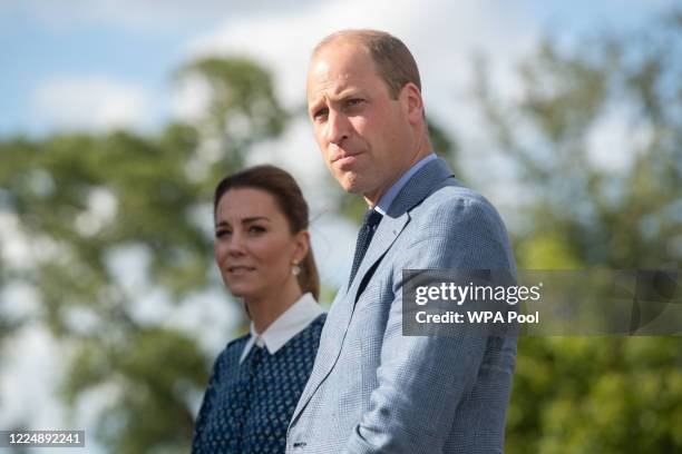 Catherine, Duchess of Cambridge and Prince William, Duke of Cambridge visit to Queen Elizabeth Hospital in King's Lynn as part of the NHS birthday...