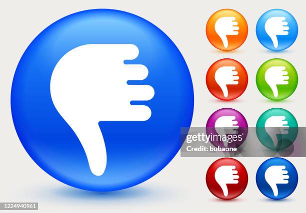 thumbs down icon - thumbs down white background stock illustrations