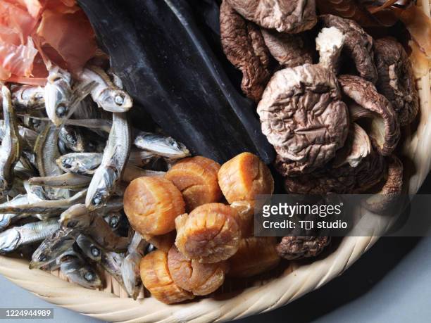 ingredients for the broth - dried food stock pictures, royalty-free photos & images