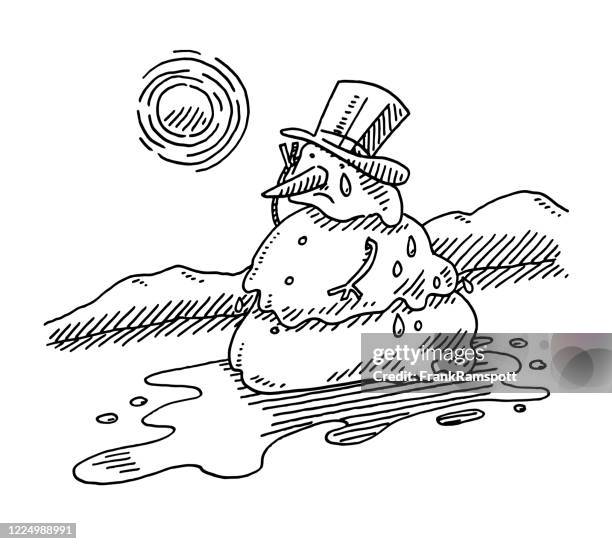 Cold Sktch 25 Dripping Snow Sketch High Res Illustrations - Getty Images