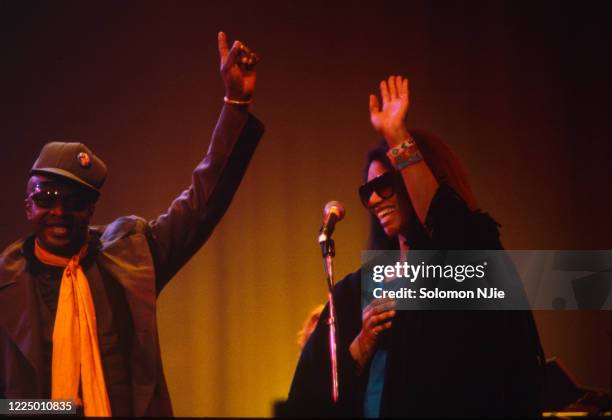 Womack and Womack, support band, Wembley Arena, circa 1985.