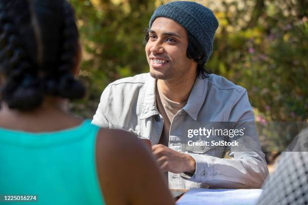 studying outdoors - reality stock pictures, royalty-free photos & images