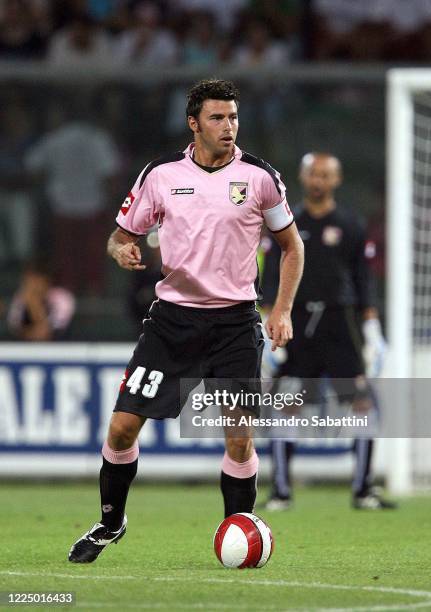 Andrea Barzagli of Palermo in action during the Serie A 2007, Italy.
