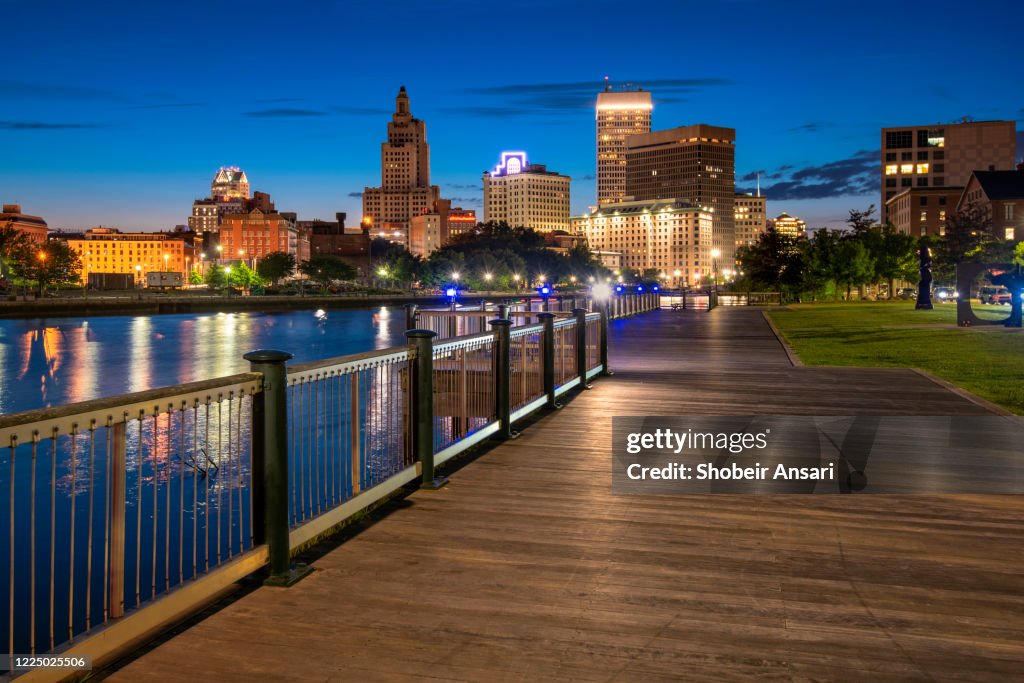 Providence Skyline at night, Rhode Island