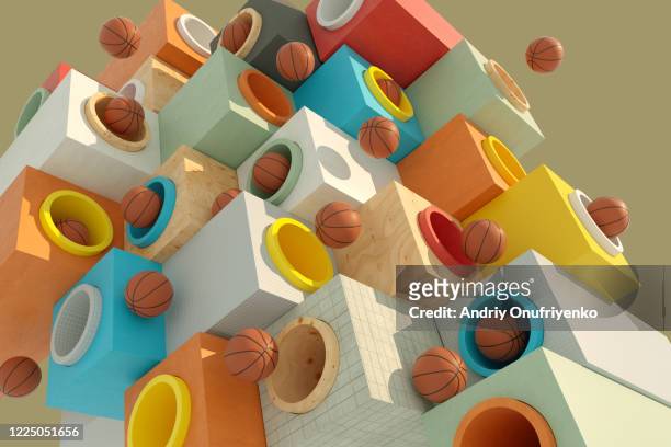 basketball blocks - large group of objects sport stock pictures, royalty-free photos & images