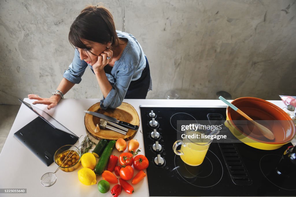 Woman making a moroccan tajine