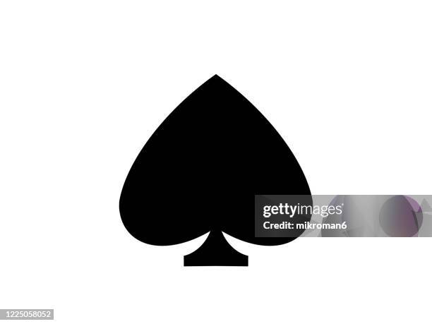 spades (suit), card symbol - pique photos et images de collection