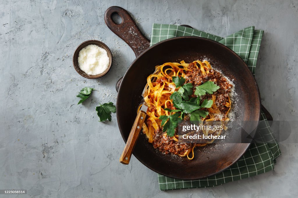 Classic Tagliatelle with Sauce Bolognese