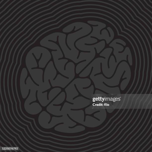 human brain - eeg stock illustrations