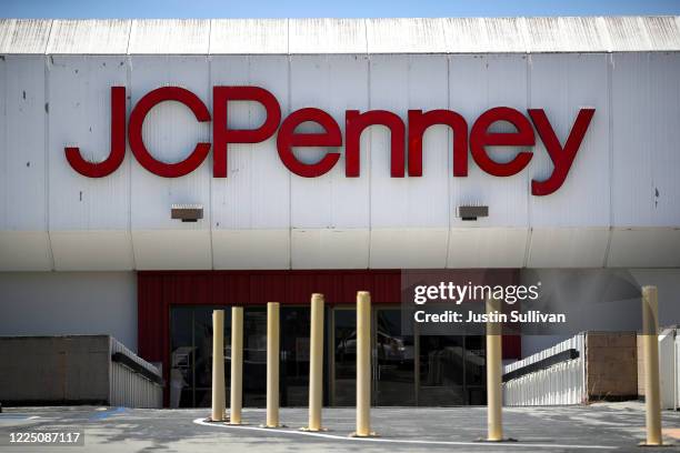 View of a temporarily closed JCPenney store at The Shops at Tanforan Mall on May 15, 2020 in San Bruno, California. JCPenney avoided bankruptcy after...