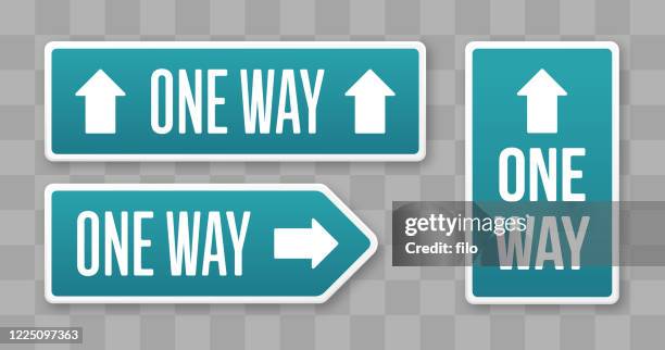 one way one direction zeichen - einbahnstraßenschild stock-grafiken, -clipart, -cartoons und -symbole