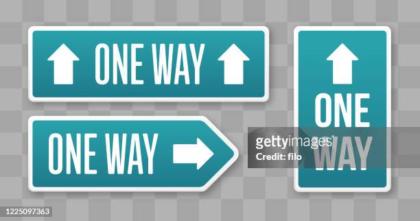 ilustrações, clipart, desenhos animados e ícones de sinais de uma direção one way - one direction