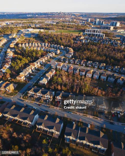 suburban landscape - student housing canada stock pictures, royalty-free photos & images