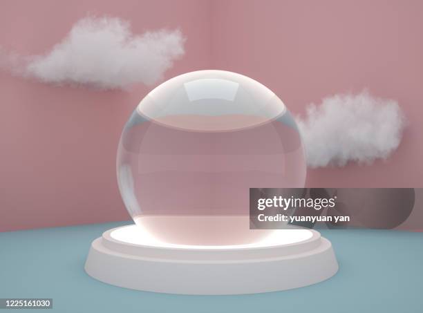3d rendering abstract background - glazen bol stockfoto's en -beelden