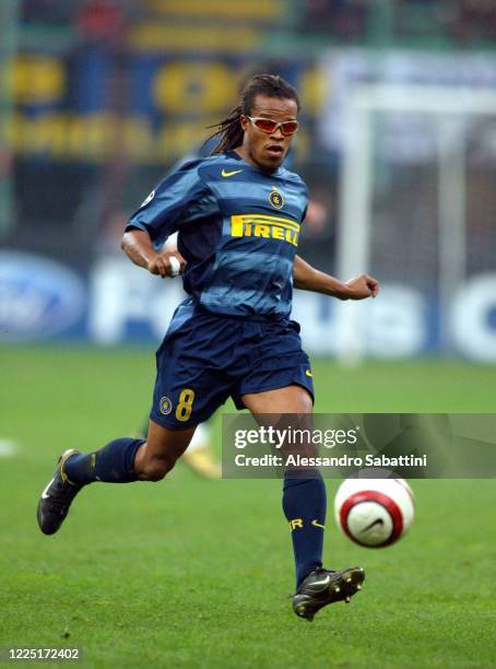 Edgar Davids of FC Internazionale in action during the Serie A 2004, Italy.