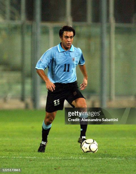 Alvaro Recoba of Uruguay in action 2003-04.