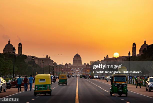 the rashtrapati bhavan, residence of the president of india. - monument india stockfoto's en -beelden