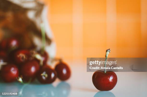 cerezas ecológicas - ginja imagens e fotografias de stock