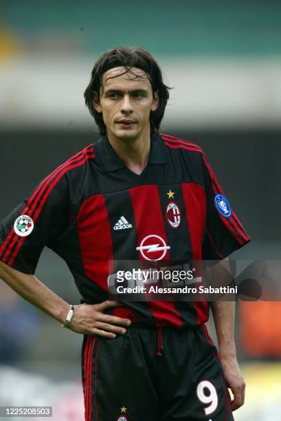 Filippo Inzaghi of AC Milan looks on during the Serie A 2002-03 Italy.