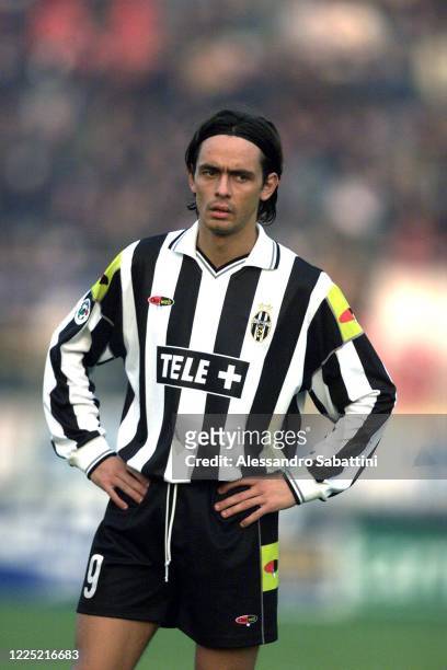 Filippo Inzaghi of Juventus looks on during the Serie A 2000-01 Italy.